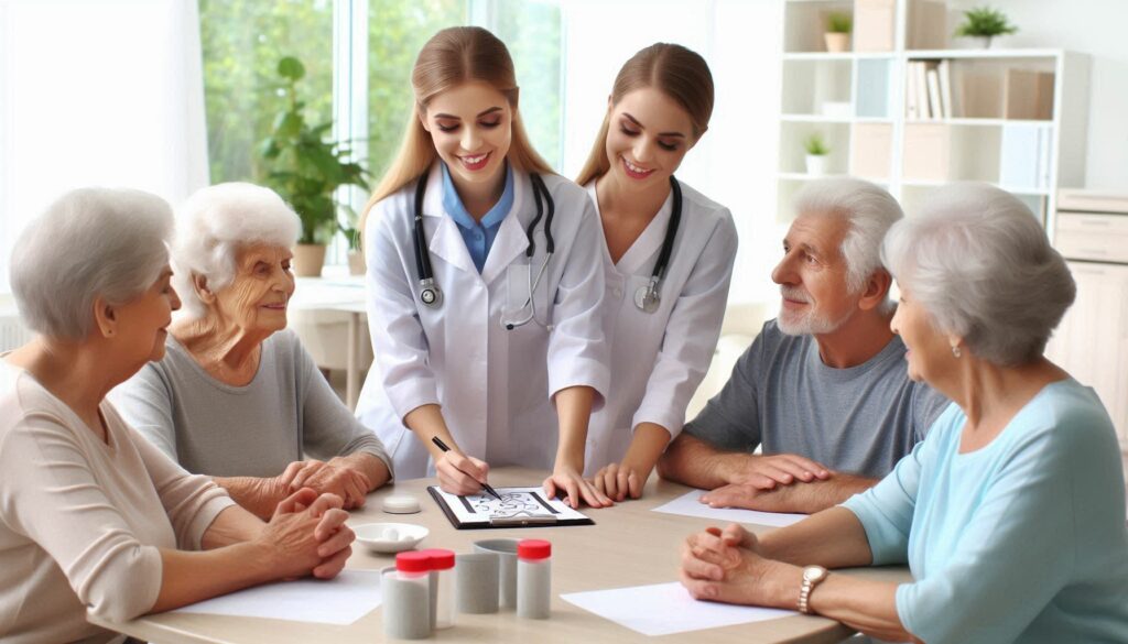 Nurse teaching the community