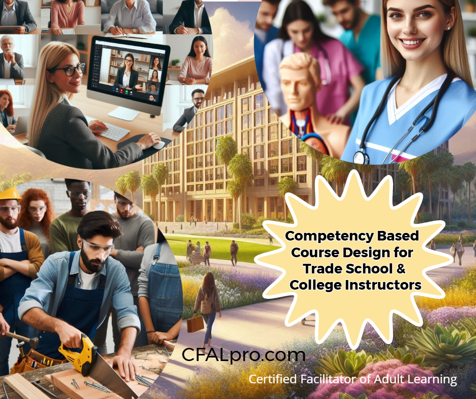 Comprehensive Course Design for College and Trade School Instructors collage